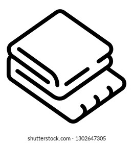 Arranged towel icon. Outline arranged towel vector icon for web design isolated on white background