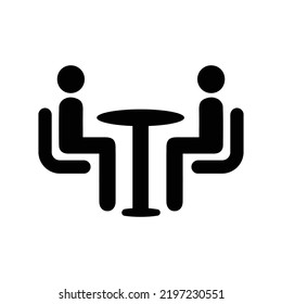 Arrangement, convening icon. Black vector graphics.