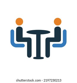 Arrangement, convening icon. Editable vector logo.