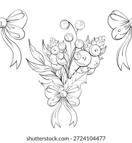 Arrangement of Floral Elements With Ribbons Seamless Pattern Decorative Background Elegant Border for Crafts and Design Projects