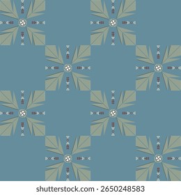 
O arranjo de padrões geométricos em um estilo elegante é adequado para papel de parede, desenhos de azulejos, tecidos e móveis.