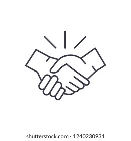 Arrangement line icon concept. Arrangement vector linear illustration, symbol, sign