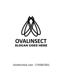 arrangement of oval shapes into insect shape