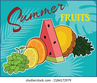 An arrangement of summer fruits.