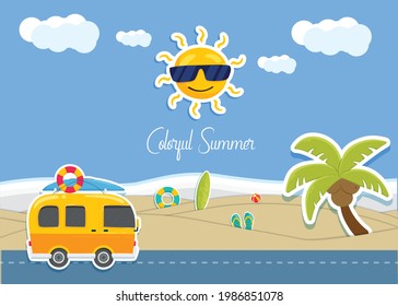Anordnung der Sommerstill-Lebenselemente Free Vector