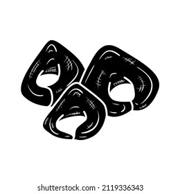 arrangement of tortellini pasta glyph solid hand drawn doodle illustration vector logo icon