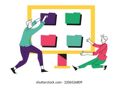 Arranging Folder on a Screen Display