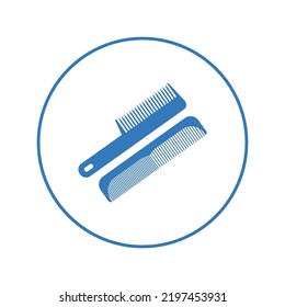 Arranging hair styling combs icon | Circle version icon |
