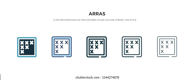 arras icon in different style vector illustration. two colored and black arras vector icons designed in filled, outline, line and stroke style can be used for web, mobile, ui