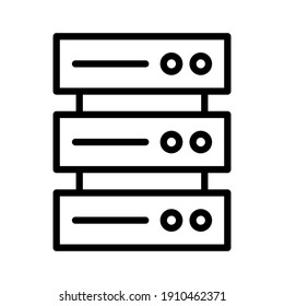 Array, data center, hosting icon vector image. Can also be used for Web Marketing. Suitable for use on web apps, mobile apps and print media.