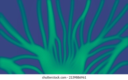 Array with dynamic emitted particles. 3d technology style. Abstract background. Vector illustration.