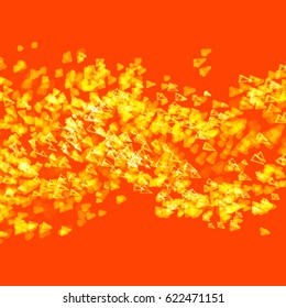 Array with Dynamic Emitted Particles. Abstract Background. Bokeh Effect. Motion Vector illustration.