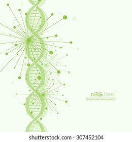 Array with dynamic emitted particles, dot. Node molecule structure. 