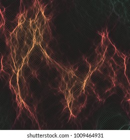 Array with Dynamic Particles. 3d Futuristic technology style. Abstract Background. Texture. Glowing points. Vector Illustration. 