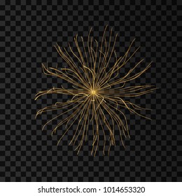 Array with dynamic particles. 3d futuristic technology style. Abstract background. Vector illustration.