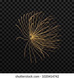 Array with dynamic particles. 3d futuristic technology style. Abstract background. Vector illustration.