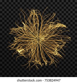 Array with dynamic particles. 3d futuristic technology style. Abstract background. Vector illustration.