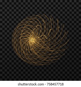 Matriz con partículas dinámicas. 3 d estilo de tecnología futurista. Antecedentes abstractos. Ilustración vectorial. Plantilla de galaxia espiral. 