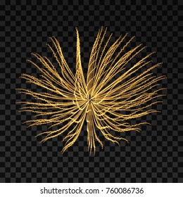 Array with dynamic particles. 3d futuristic technology style. Abstract background. Vector illustration.
