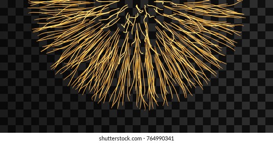 Array with dynamic particles. 3d futuristic technology style. Abstract background. Vector illustration.