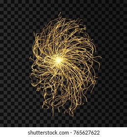 Array with dynamic particles. 3d futuristic technology style. Abstract background. Vector illustration.