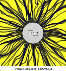 Array with Dynamic Particles. 3D Technology Style. Abstract Background. Vector Illustration.