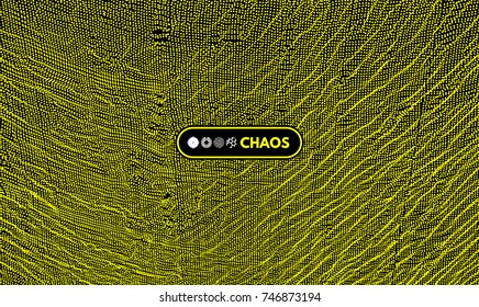 Array with dynamic particles. Futuristic technology style. Abstract background. Vector illustration.