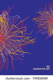 Array with dynamic particles. Futuristic technology style. Abstract background. Vector illustration.