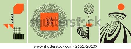 Array with dynamic particles of small particles in circle. Art composition. Abstract geometrical illustration. Cover design template. Vector for brochure, poster, poster, flyer or banner.