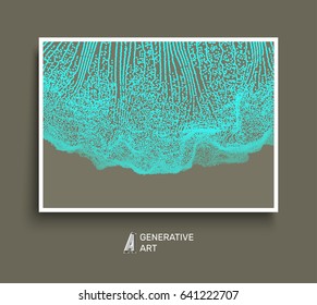 Array with Dynamic Particles. Vector Illustration. 