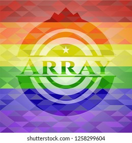 Array lgbt colors emblem 