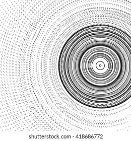 Array with Particles. Abstract Dynamic Background. Technology Vector Illustration.