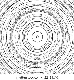 Array with Particles. Abstract Dynamic Background. Technology Vector Illustration.