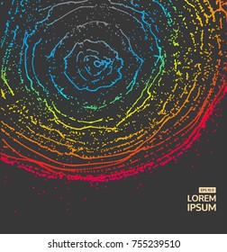 Array with Particles. Abstract Dynamic Background. Technology Vector Illustration.