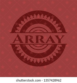 Array retro style red emblem