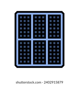 array solar panel color icon vector. array solar panel sign. isolated symbol illustration