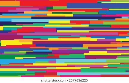 With its array of vibrant, colorful rectangles, the vector background offers a modern, abstract look that works well for creative and artistic projects.