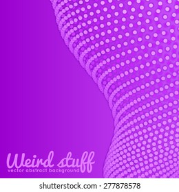 Array of violet paper cut circles with shadows in form of spiral. Abstract geometric organic background. 3d paper cut pieces in from of scales. 