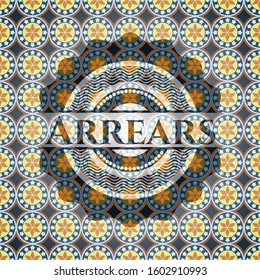 Arrears arabic emblem background. Arabesque decoration.