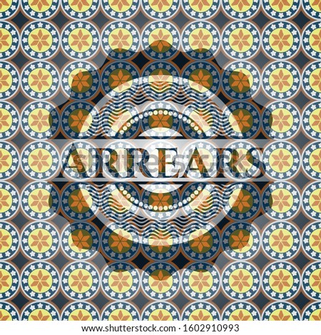 Arrears arabic emblem background. Arabesque decoration.
