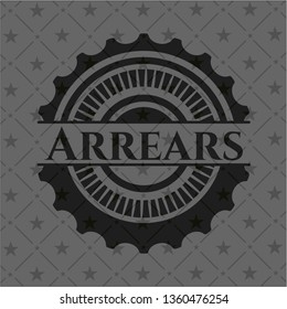 Arrears dark emblem. Retro