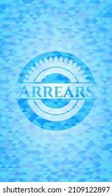 Arrears light blue mosaic emblem. 