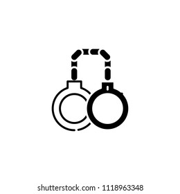 Arrest black icon concept. Arrest flat  vector symbol, sign, illustration.