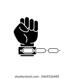 icono de línea de concepto de detención. Ilustración de elemento simple. diseño de símbolo de esquema de concepto de detención.