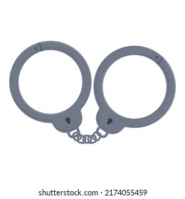 Arrest handcuff icon cartoon vector. Police crime. Prison thief