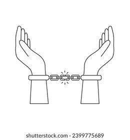 Arrest and Handcuffs line icon is use in designing and developing websites, commercial, print media, web or any type of design project