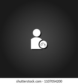Arrest icon flat. Simple White pictogram on black background with shadow. Vector illustration symbol