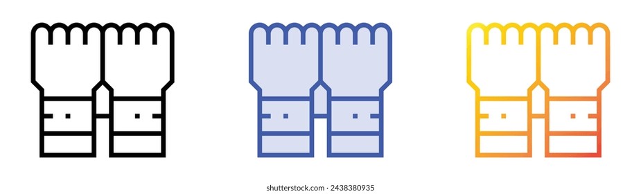 arrest icon. Linear, Blue Fill and Gradient Style Design Isolated On White Background