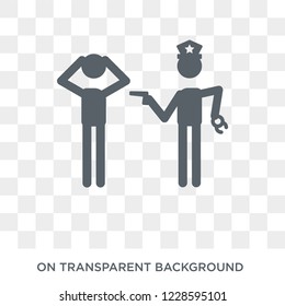 Arrest icon. Trendy flat vector Arrest icon on transparent background from Activity and Hobbies collection. 