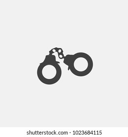 arrest icon vector illustration. crime icon vector. irons icon